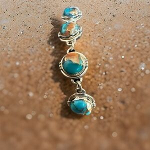 Copper Spiny Oyster Turquoise Bracelet